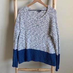 Vince Colorblock Marled Sweater Sz Large